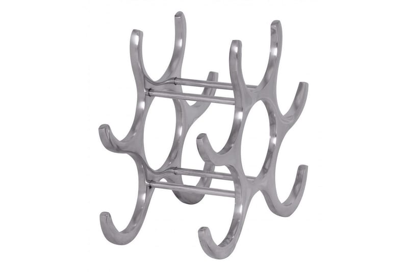 Vinstativ Wohnling Aluminiumstøp Håndpolert Plass til 6 Flasker Modern Loft - Oppbevaring - Hyller - Oppbevaringshylle - Vinstativ & vinhylle