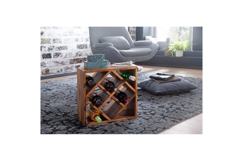 Vinstativ Wohnling Massivt tre plass til 8 flasker landstil - Husholdning - Servering & borddekking - Karaffel, mugge & kanne - Glassflaske