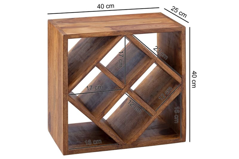 Vinstativ Wohnling Massivt tre plass til 8 flasker landstil - Husholdning - Servering & borddekking - Karaffel, mugge & kanne - Glassflaske
