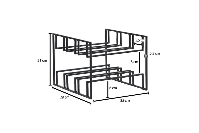 Vinstativ Wohnling Pulverlakkert metall plass til 6 flasker moderne - Husholdning - Servering & borddekking - Karaffel, mugge & kanne - Glassflaske