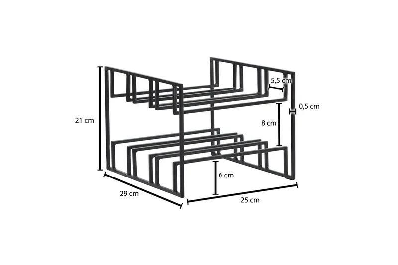 Vinstativ Wohnling Pulverlakkert metall plass til 6 flasker moderne - Oppbevaring - Hyller - Oppbevaringshylle - Vinstativ & vinhylle