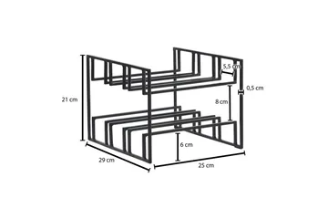 Vinstativ Wohnling Pulverlakkert metall plass til 6 flasker moderne - Oppbevaring - Hyller - Oppbevaringshylle - Vinstativ & vinhylle