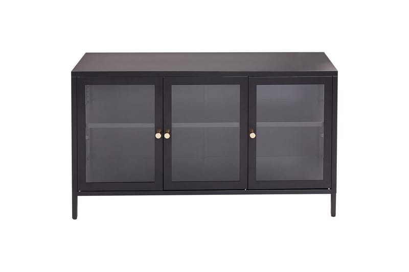 Vitrineskap med LED Newport Svart - Svart - Husholdning - Servering & borddekking - Karaffel, mugge & kanne - Glassflaske