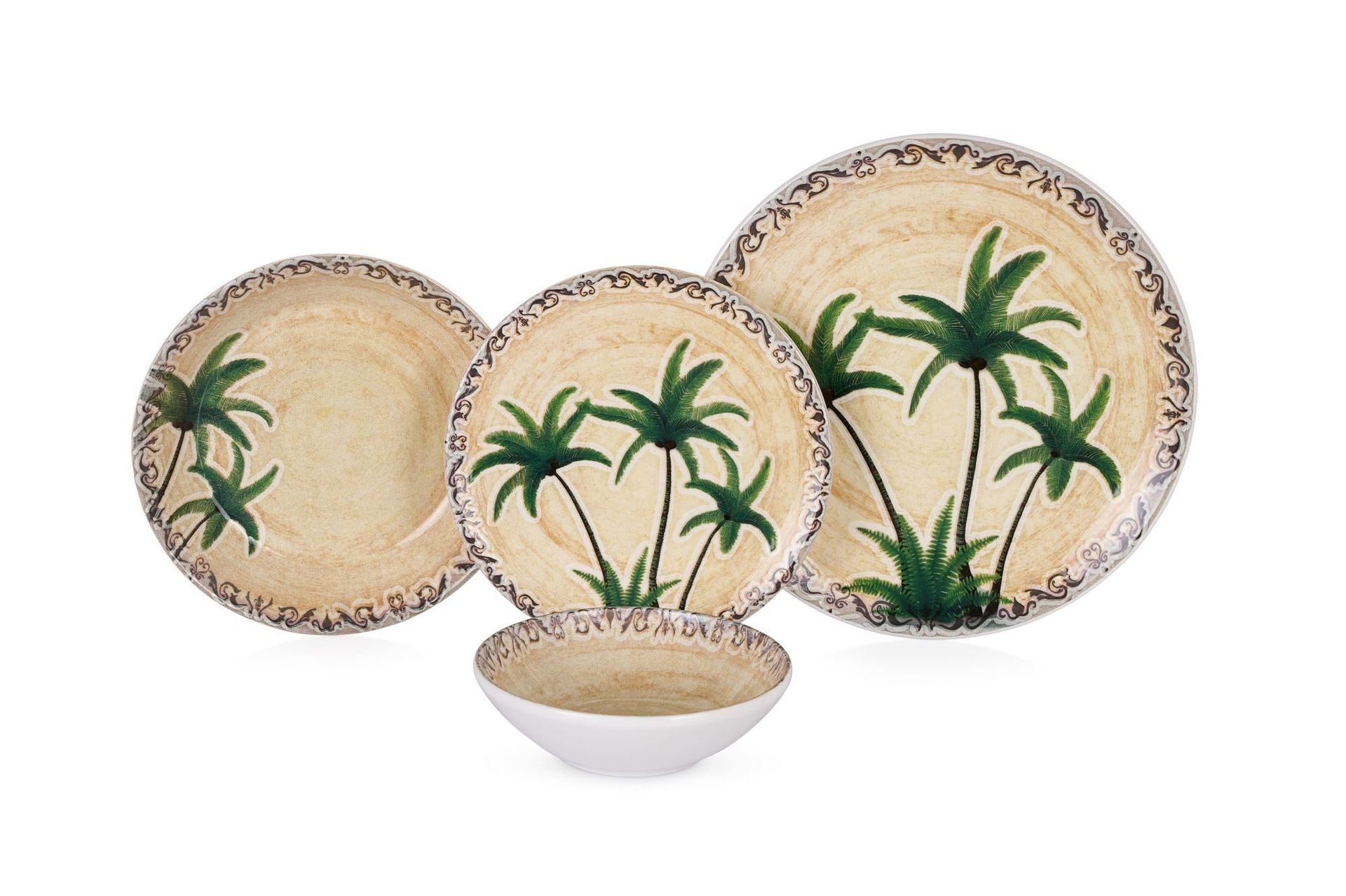 Middagsservise (24 deler) Opviq Coastal (32 x 32 x 29 cm) Flerfarget - Flerfarget