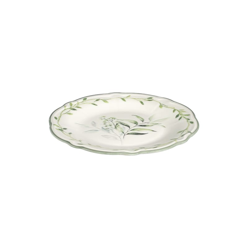Middagsservise (24 deler) Opviq Olivessa Fulya 24 (32 x 36 x 41 cm) Hvit Grønn - Hvit og grønn - Husholdning - Servering & borddekking - Porselen