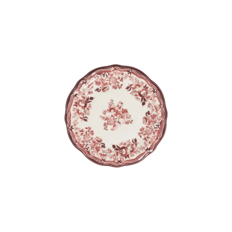 Middagsservise (24 deler) Opviq Velour Rødbrun Fulya 24 (32 x 36 x 41 cm) Hvit Rødbrun - Hvit og burgunder - Husholdning - Servering & borddekking - Porselen