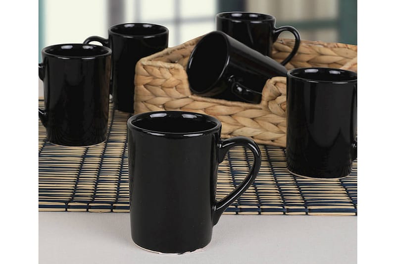 Kaffeservering 6- pk, Svart