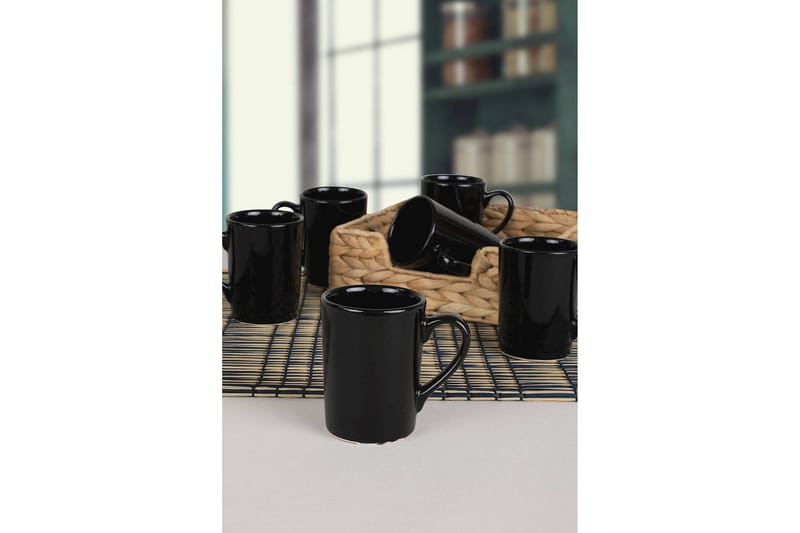 Kaffeservering 6- pk - Svart - Kaffekopp & kaffekrus - Mugger & kopper