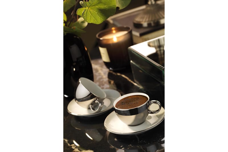 Kaffeservice 4-pk - Flerfarget - Kaffekopp & kaffekrus - Porselen - Mugger & kopper