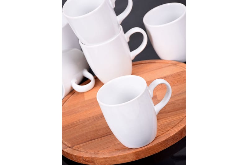 Kevat Kaffekopp 6-delar Vit
