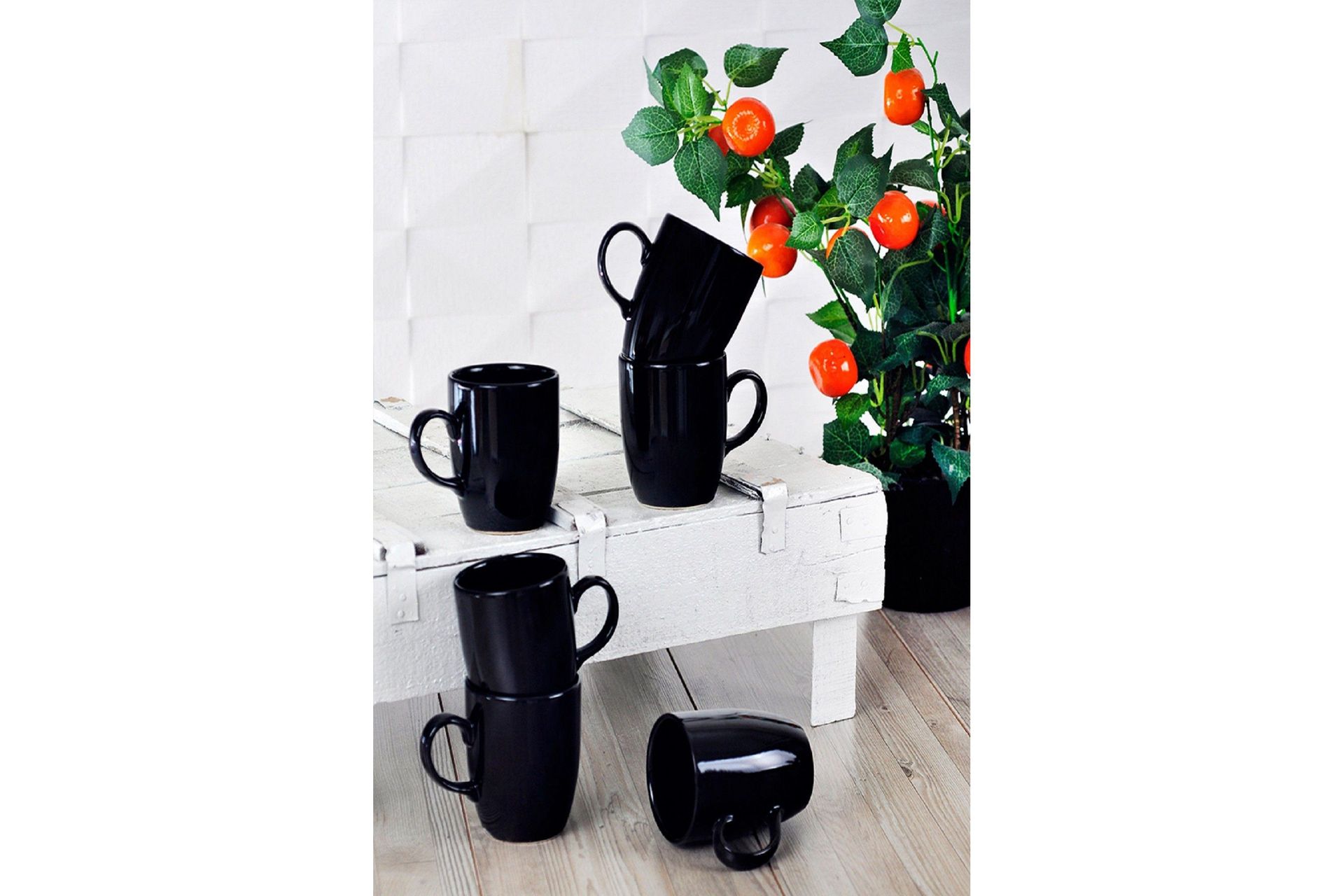 Kevat Kaffekopp 6-deler - Svart
