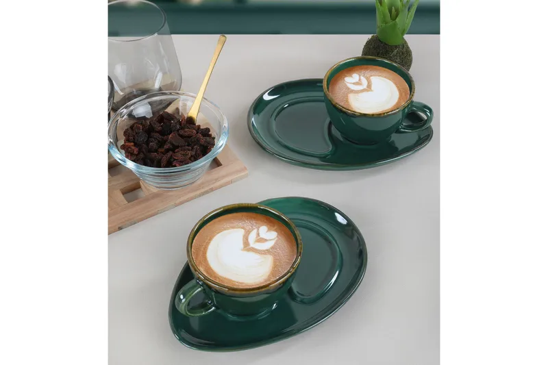 Khalidur Kaffekopp 4-deler, Grønn
