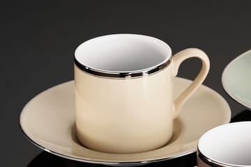 Adine Kaffeservise 12 Deler Porselen - Hvit/Flerfarget - Husholdning - Servering & borddekking - Porselen