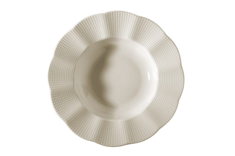 Adine Middagsservise 24 Deler Porselen - Creme - Husholdning - Servering & borddekking - Porselen