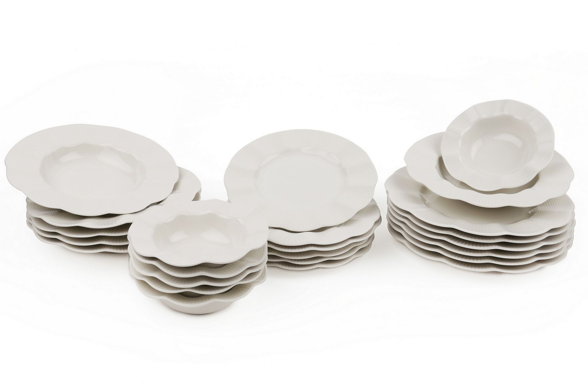 Adine Middagsservise 24 Deler Porselen - Creme - Husholdning - Servering & borddekking - Porselen