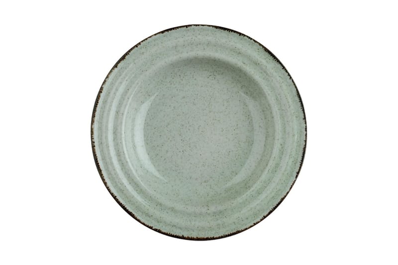 Adine Tallerkensett 24 Deler - Porselen/Grønn - Porselen - Servise & tallerkensett