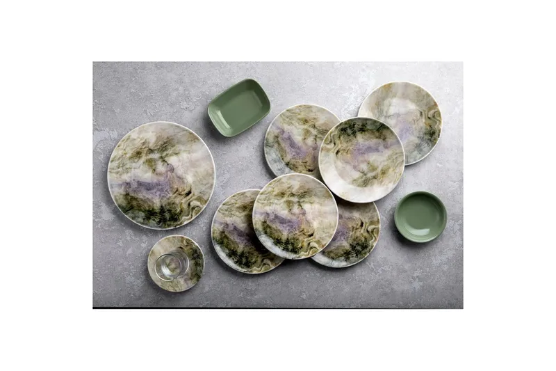 Frokostsett (25 deler) Nylar 128 flerfarget - Multifarget - Husholdning - Servering & borddekking - Porselen