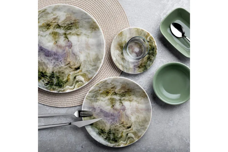 Frokostsett (25 deler) Nylar 128 flerfarget - Multifarget - Husholdning - Servering & borddekking - Porselen