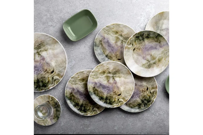 Frokostsett (25 deler) Nylar 128 flerfarget - Multifarget - Husholdning - Servering & borddekking - Porselen