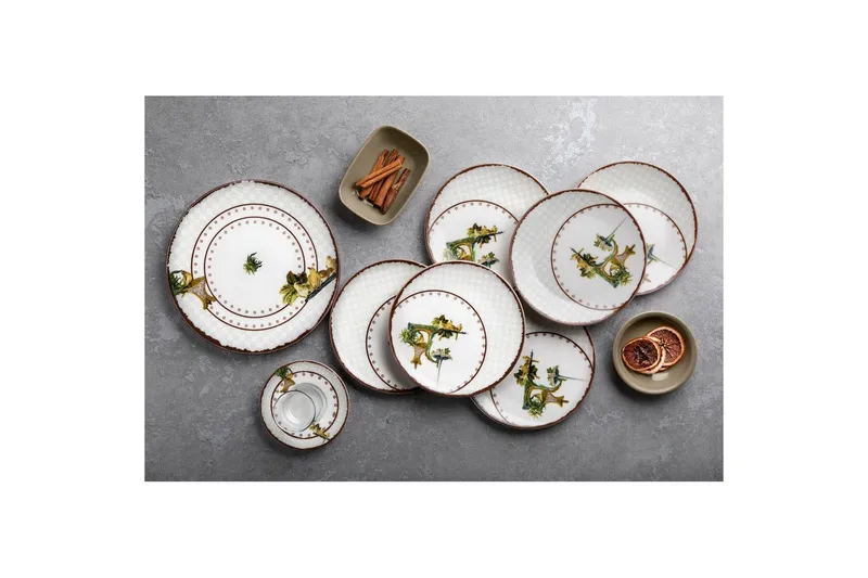 Frokostsett (25 deler) Nylar 129 flerfarget - Multifarget - Husholdning - Servering & borddekking - Porselen