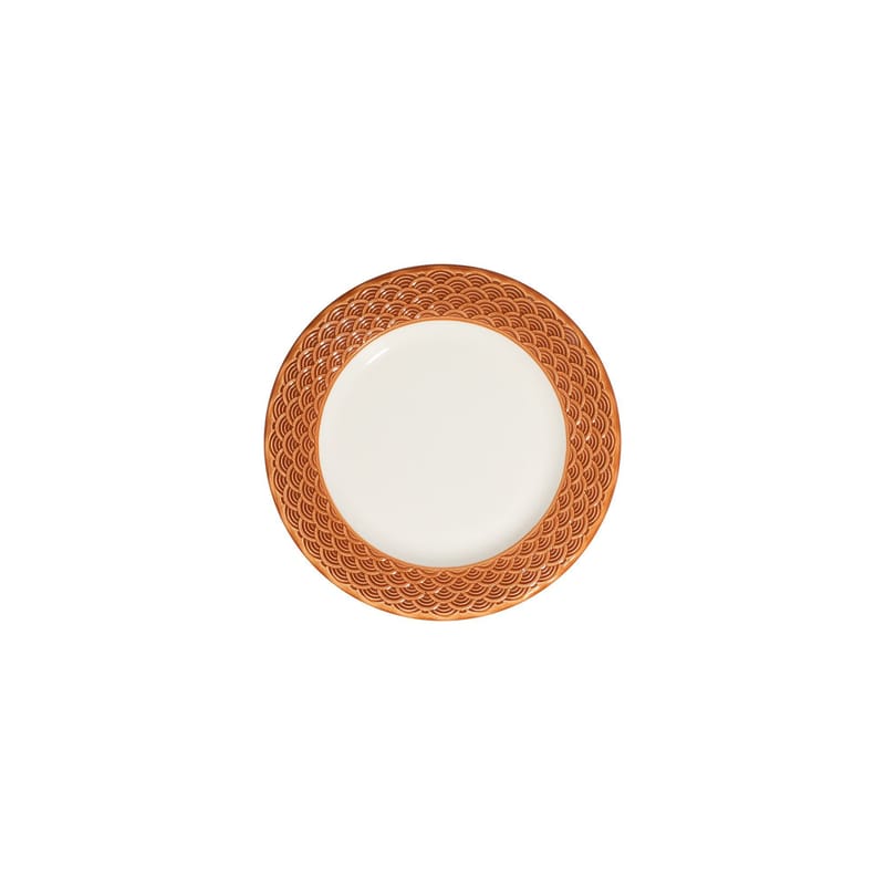 Middagsservise (24 deler) Opviq Orila Costa 24 (32 x 36 x 41 cm) Hvit oransje - hvit og oransje - Husholdning - Servering & borddekking - Porselen