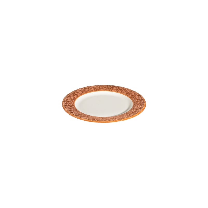 Middagsservise (24 deler) Opviq Orila Costa 24 (32 x 36 x 41 cm) Hvit oransje - hvit og oransje - Husholdning - Servering & borddekking - Porselen