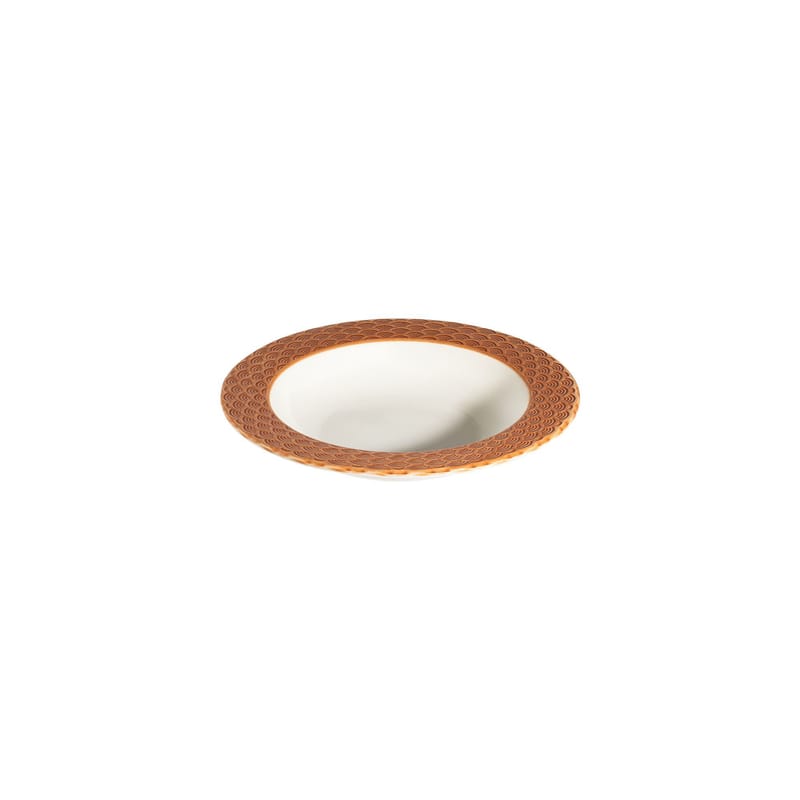 Middagsservise (24 deler) Opviq Orila Costa 24 (32 x 36 x 41 cm) Hvit oransje - hvit og oransje - Husholdning - Servering & borddekking - Porselen