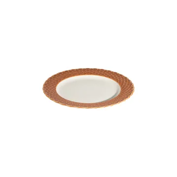 Middagsservise (24 deler) Opviq Orila Costa 24 (32 x 36 x 41 cm) Hvit oransje - hvit og oransje - Husholdning - Servering & borddekking - Porselen