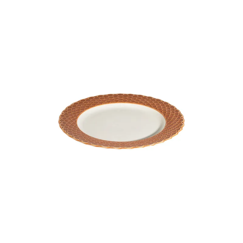 Middagsservise (24 deler) Opviq Orila Costa 24 (32 x 36 x 41 cm) Hvit oransje - hvit og oransje - Husholdning - Servering & borddekking - Porselen
