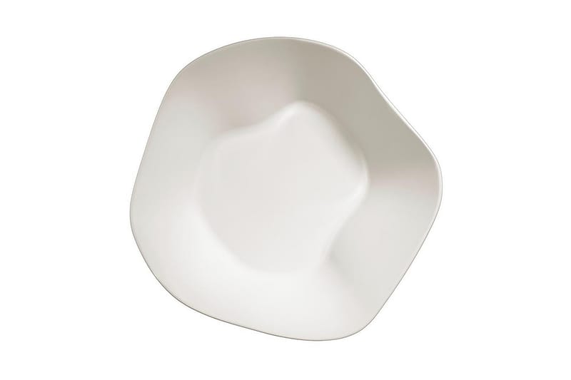 Skålsett 2-pk - Kremhvit - Dype tallerkener - Porselen - Tallerkener