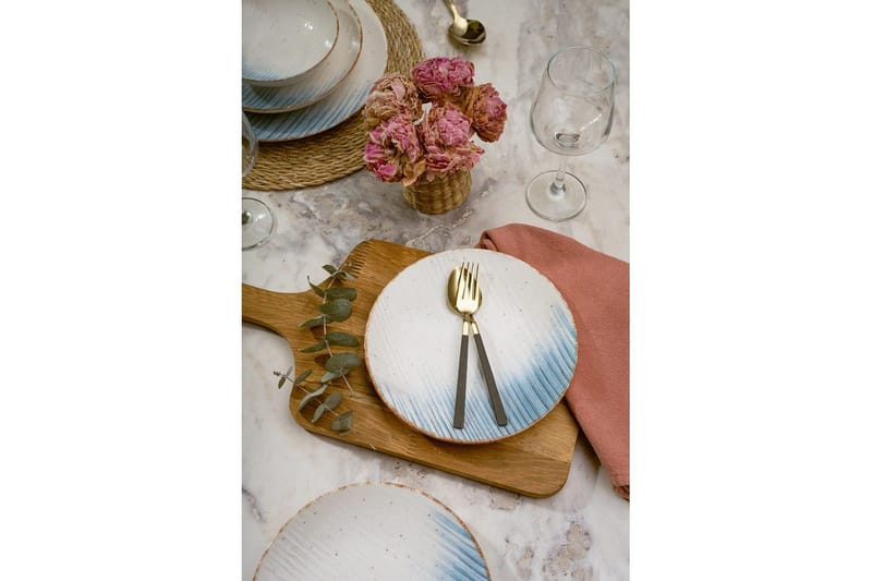 Spisesett (24 deler) Syril Flerfarget - Hvit - Husholdning - Servering & borddekking - Porselen