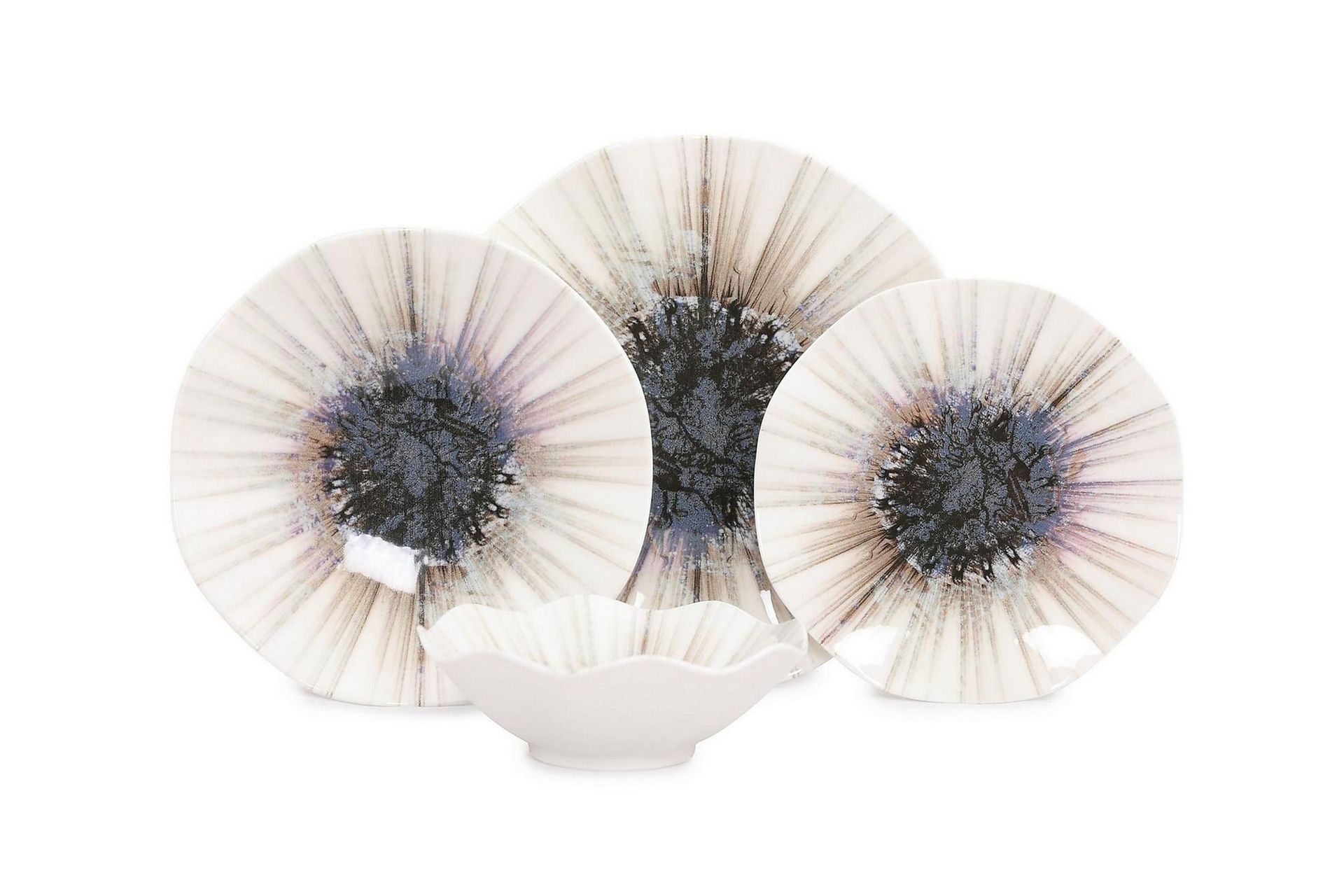 Subatan Tallerkensett 24 Deler - Porselen/Flerfarget