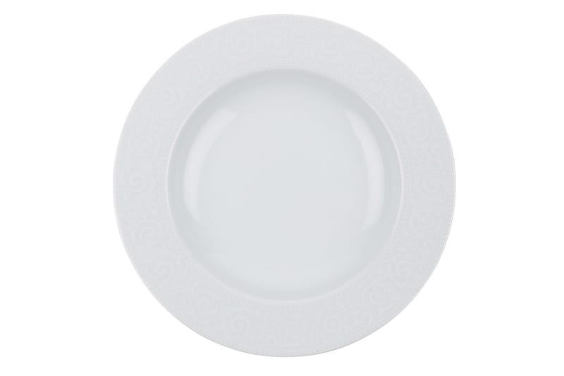 Adine Middagsservise 24 Deler Porselen - Hvit - Husholdning - Servering & borddekking - Tallerkener