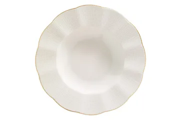 Adine Middagsservise 24 Deler Porselen - Creme/Gull - Husholdning - Servering & borddekking - Tallerkener