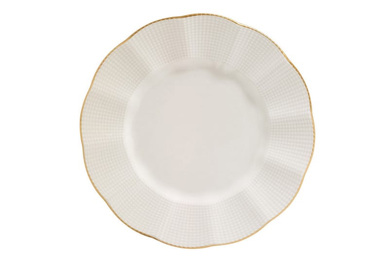Adine Middagsservise 24 Deler Porselen - Creme/Gull - Husholdning - Servering & borddekking - Tallerkener