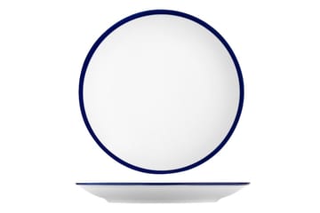 Adine Middagsservise 24 Deler Porselen - Hvit/Mørkeblå - Husholdning - Servering & borddekking - Tallerkener