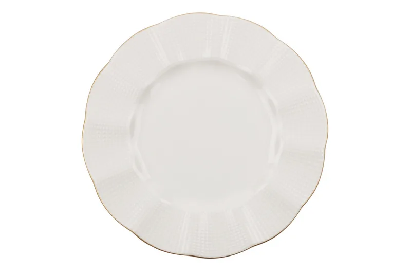 Adine Middagsservise 24 Deler Porselen - Creme/Gull - Husholdning - Servering & borddekking - Tallerkener