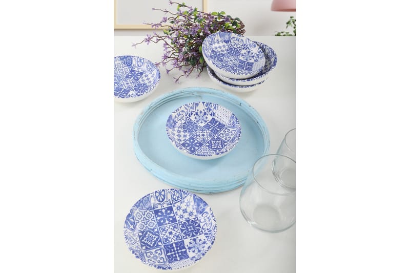 Asjetter - Hvit/Mørkeblå - Husholdning - Servering & borddekking - Tallerkener - Asjetter