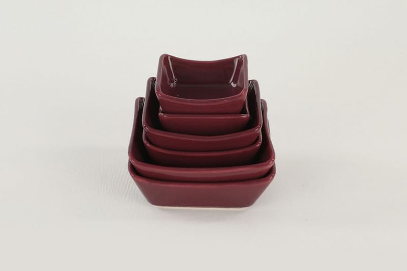 Asjetter - Mørkelilla - Husholdning - Servering & borddekking - Tallerkener - Firkantede tallerkener