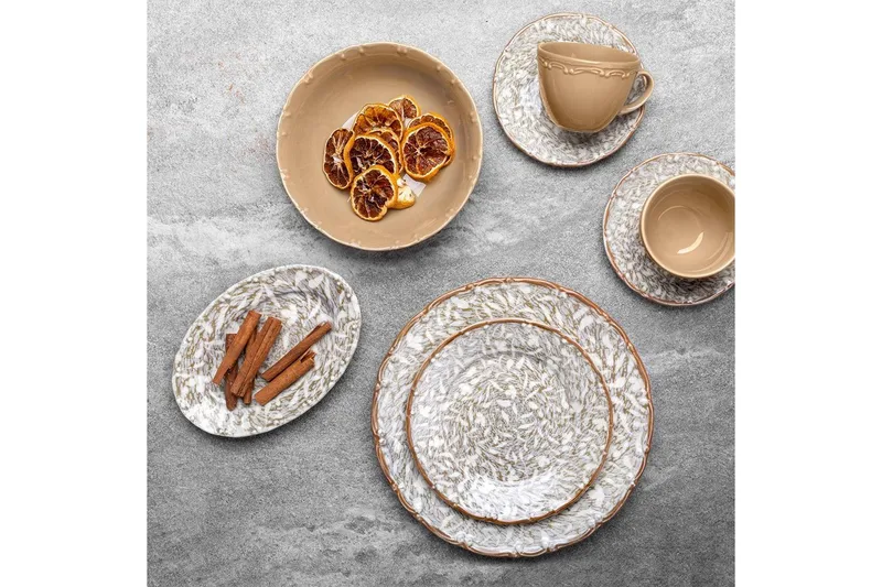 Frokostsett (26 deler) Nylar 127 flerfarget - Multifarget - Husholdning - Servering & borddekking - Tallerkener
