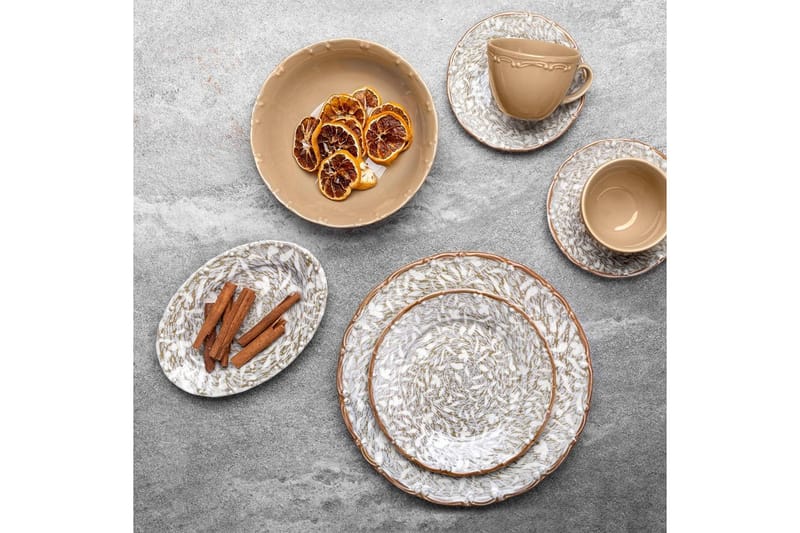 Frokostsett (26 deler) Nylar 127 flerfarget - Multifarget - Husholdning - Servering & borddekking - Tallerkener - Servise & tallerkensett