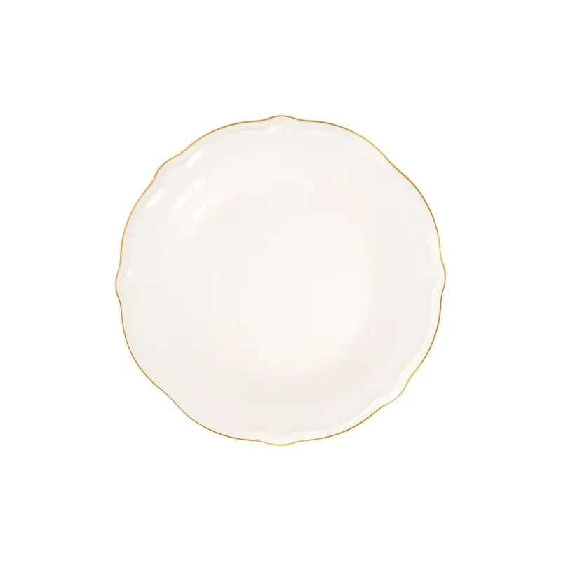 Middagsservise (24 deler) Opviq Altin File Fulya 24 (32 x 36 x 41 cm) Hvit Gull - Hvit og gull - Husholdning - Servering & borddekking - Tallerkener