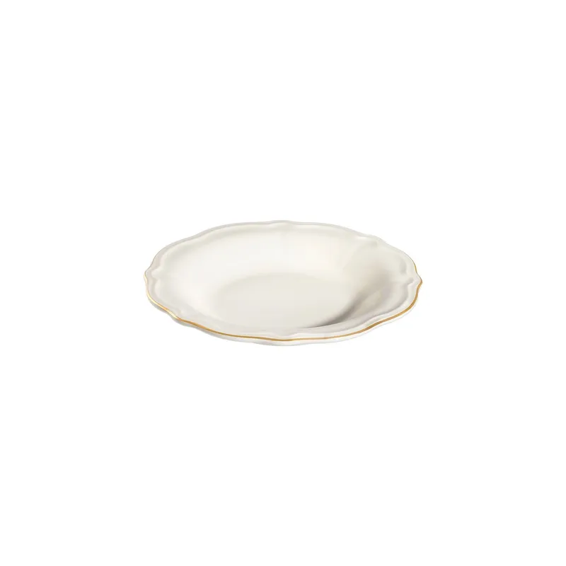 Middagsservise (24 deler) Opviq Altin File Fulya 24 (32 x 36 x 41 cm) Hvit Gull - Hvit og gull - Husholdning - Servering & borddekking - Tallerkener