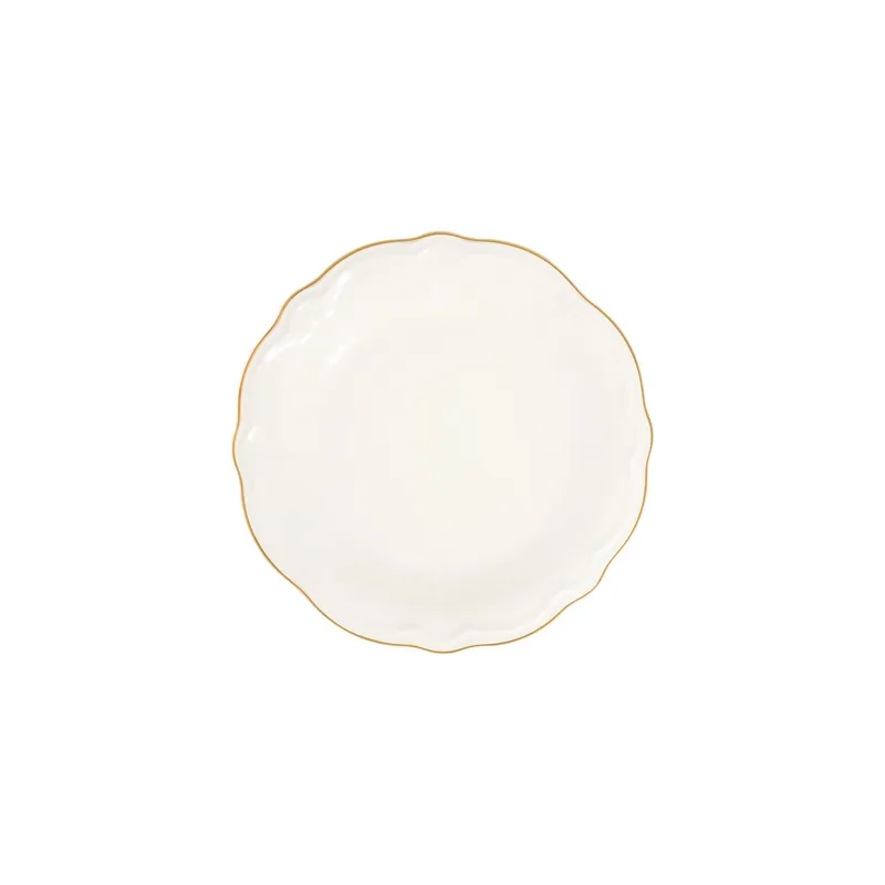 Middagsservise (24 deler) Opviq Altin File Fulya 24 (32 x 36 x 41 cm) Hvit Gull - Hvit og gull - Husholdning - Servering & borddekking - Tallerkener