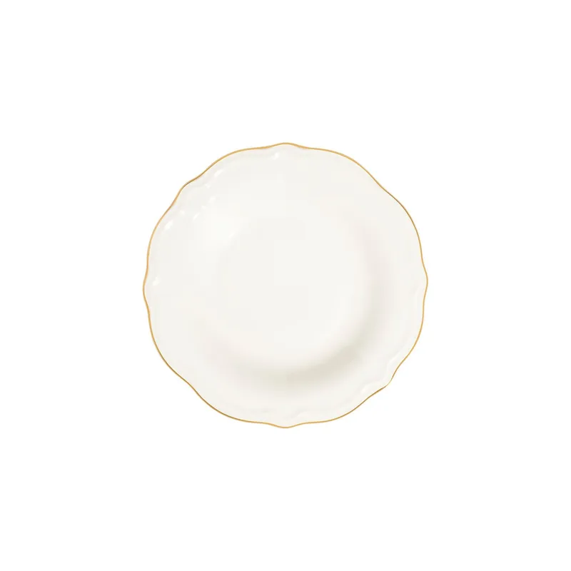 Middagsservise (24 deler) Opviq Altin File Fulya 24 (32 x 36 x 41 cm) Hvit Gull - Hvit/gull - Husholdning - Servering & borddekking - Tallerkener