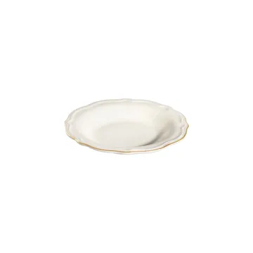 Middagsservise (24 deler) Opviq Altin File Fulya 24 (32 x 36 x 41 cm) Hvit Gull - Hvit/gull - Husholdning - Servering & borddekking - Tallerkener