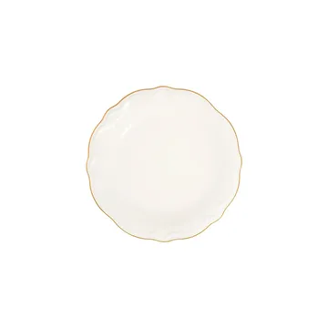 Middagsservise (24 deler) Opviq Altin File Fulya 24 (32 x 36 x 41 cm) Hvit Gull - Hvit/gull - Husholdning - Servering & borddekking - Tallerkener