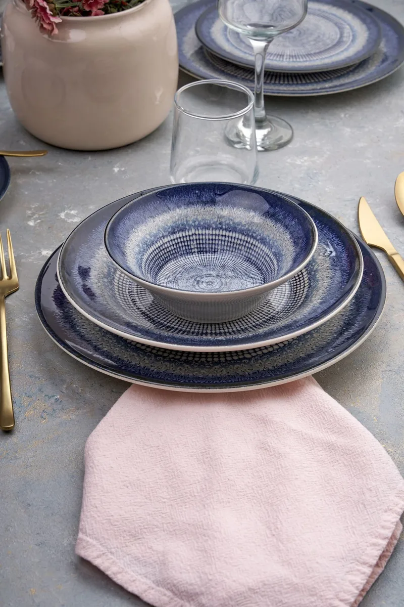 Middagsservise (24 deler) Opviq Circular (32 x 32 x 29 cm) Flerfarget - Flerfarget - Husholdning - Servering & borddekking - Tallerkener