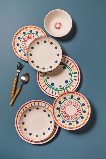 Middagsservise (24 deler) Opviq Color Rush Chic 24 (32 x 36 x 41 cm) Flerfarget - Flerfarget - Husholdning - Servering & borddekking - Tallerkener