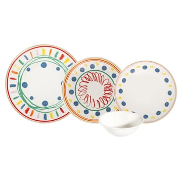 Middagsservise (24 deler) Opviq Color Rush Chic 24 (32 x 36 x 41 cm) Flerfarget - Flerfarget - Husholdning - Servering & borddekking - Tallerkener